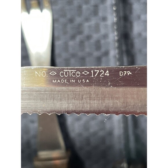 Lot of 4 Cutco Knife & Serving Fork Brown Wood Handle Process Pat No 2147079 USA - Picture 5 of 6